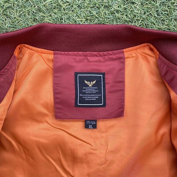 Military Industries By Unsocial Mens Bomber Jacket‎ Black XL Full Zip Nylon - Picture 9 of 11